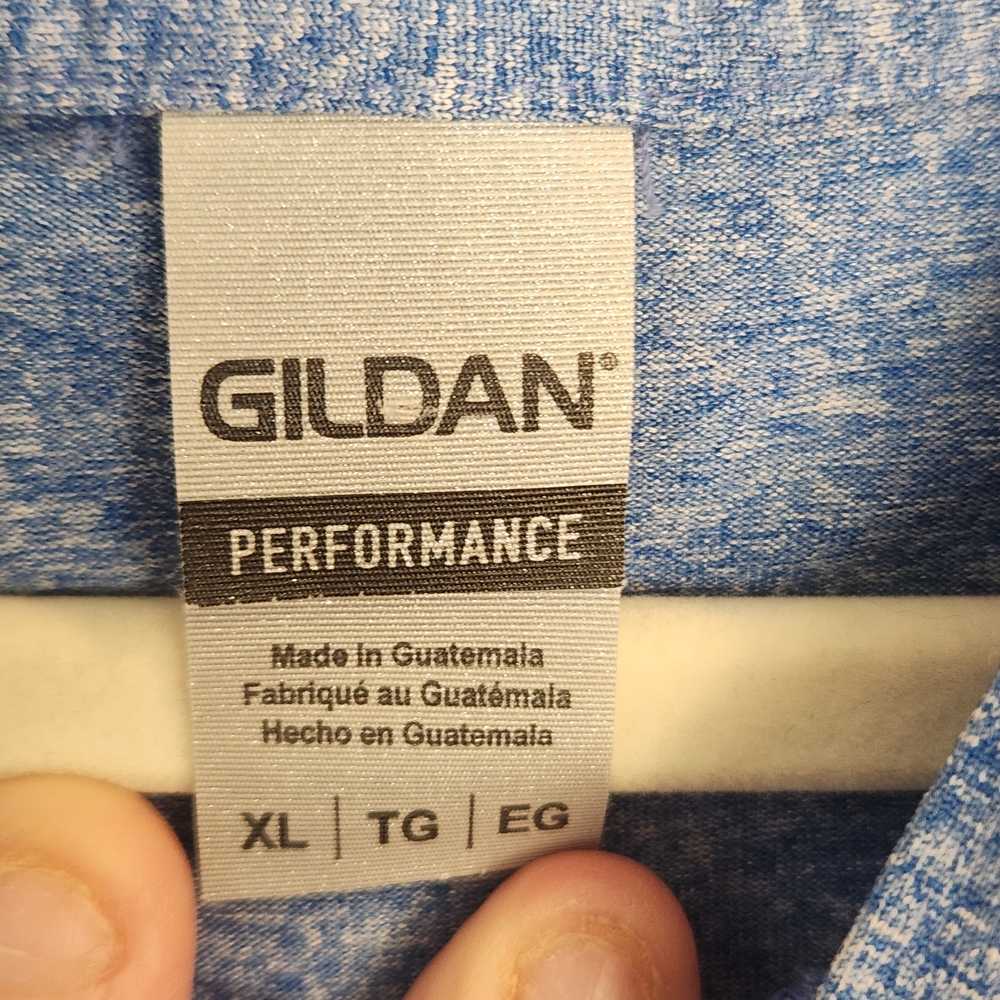 Gildan Performance Heather Blue Hoodie for Men Size XL Euc - Picture 2 of 3